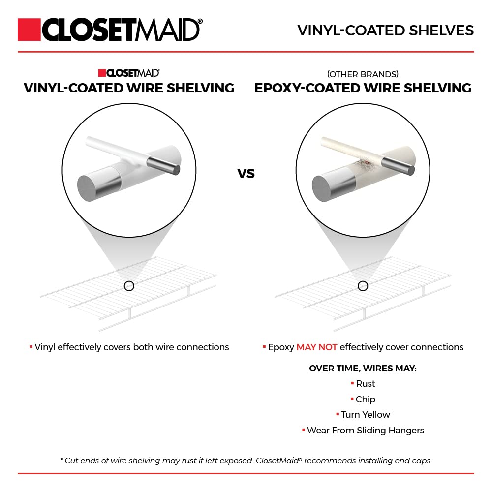 ClosetMaid white finish adds clean modern look to any closet