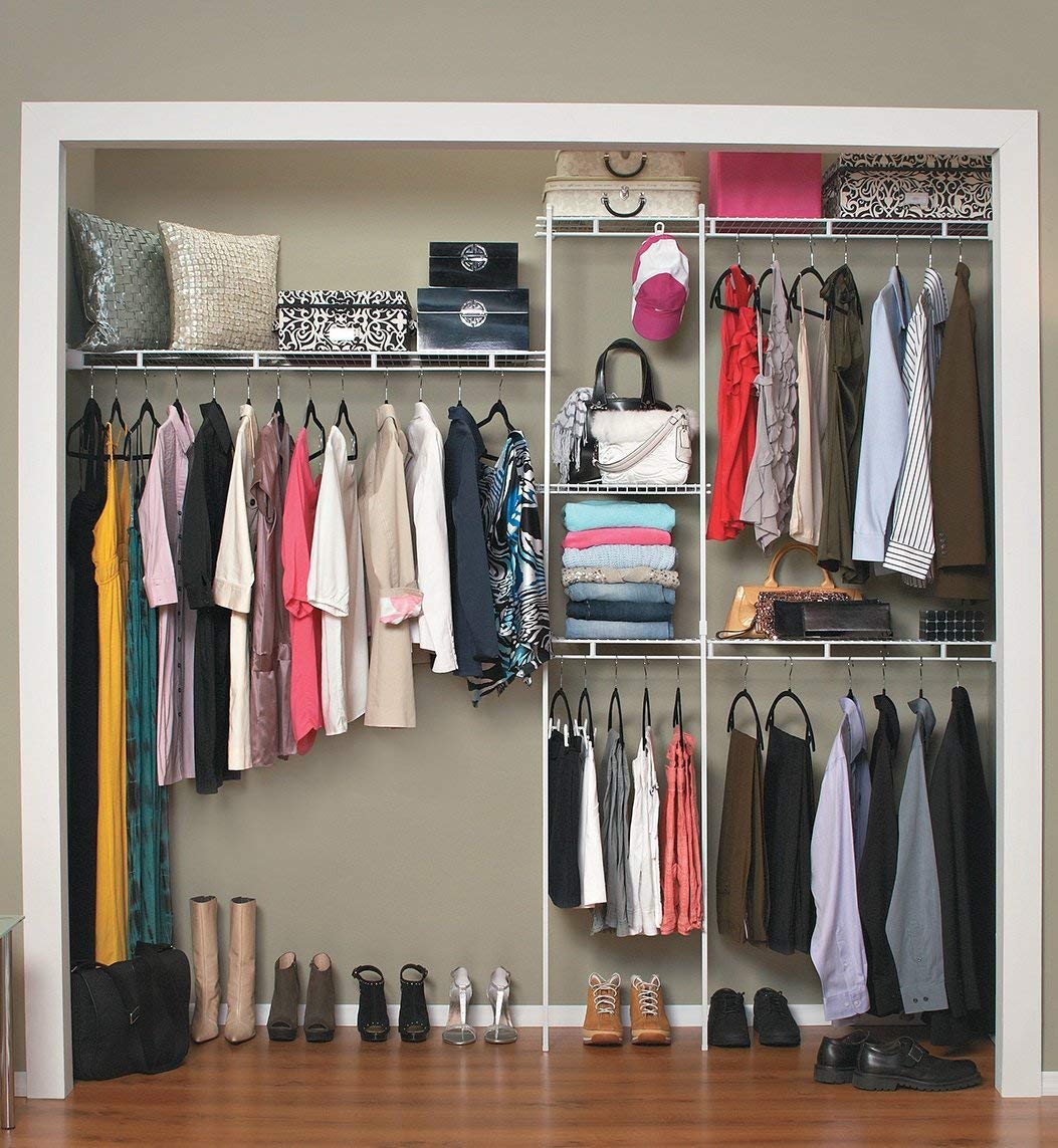 ClosetMaid wire closet organizer system fixed-mount for sturdy storage in any closet