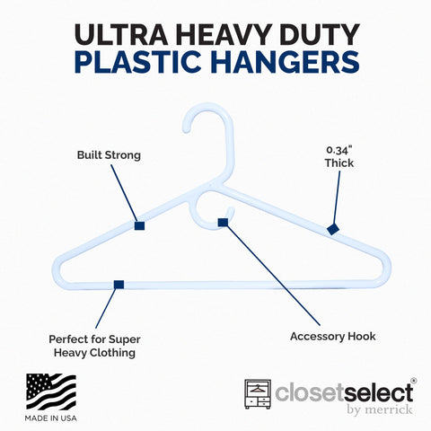 ClosetSelect white hanger for shirts preserves fabric shape