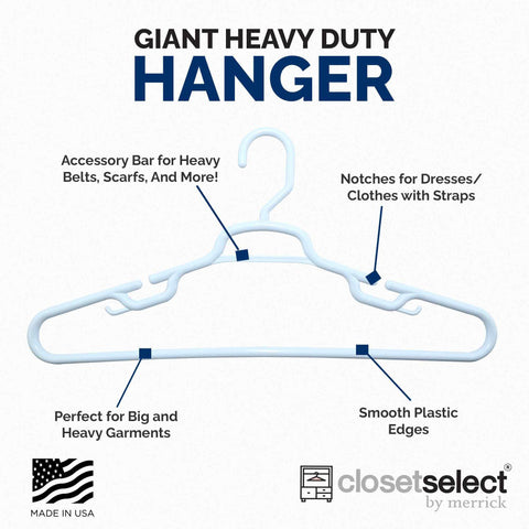 Wide-frame construction keeps garments balanced and minimizes creasing during storage.