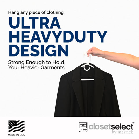 ClosetSelect wrinkle free hanger with smooth surface for knitwear