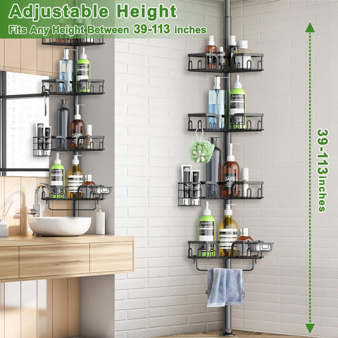 Clothink Corner Shower Caddy drainage design keeps water away from shelves