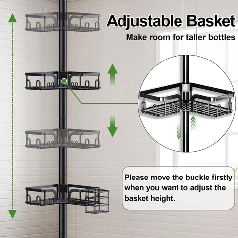 Clothink Corner Shower Caddy easy installation without drilling