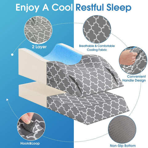 CloudBliss leg pillow base features a non-slip bottom for secure positioning