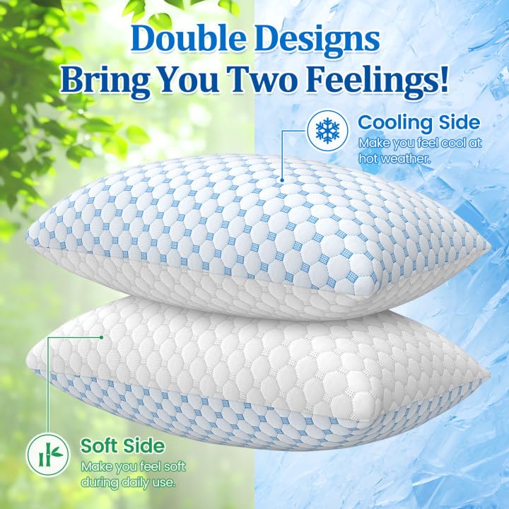 CloudBliss soft fiber side pillow offers plush comfort for any position.
