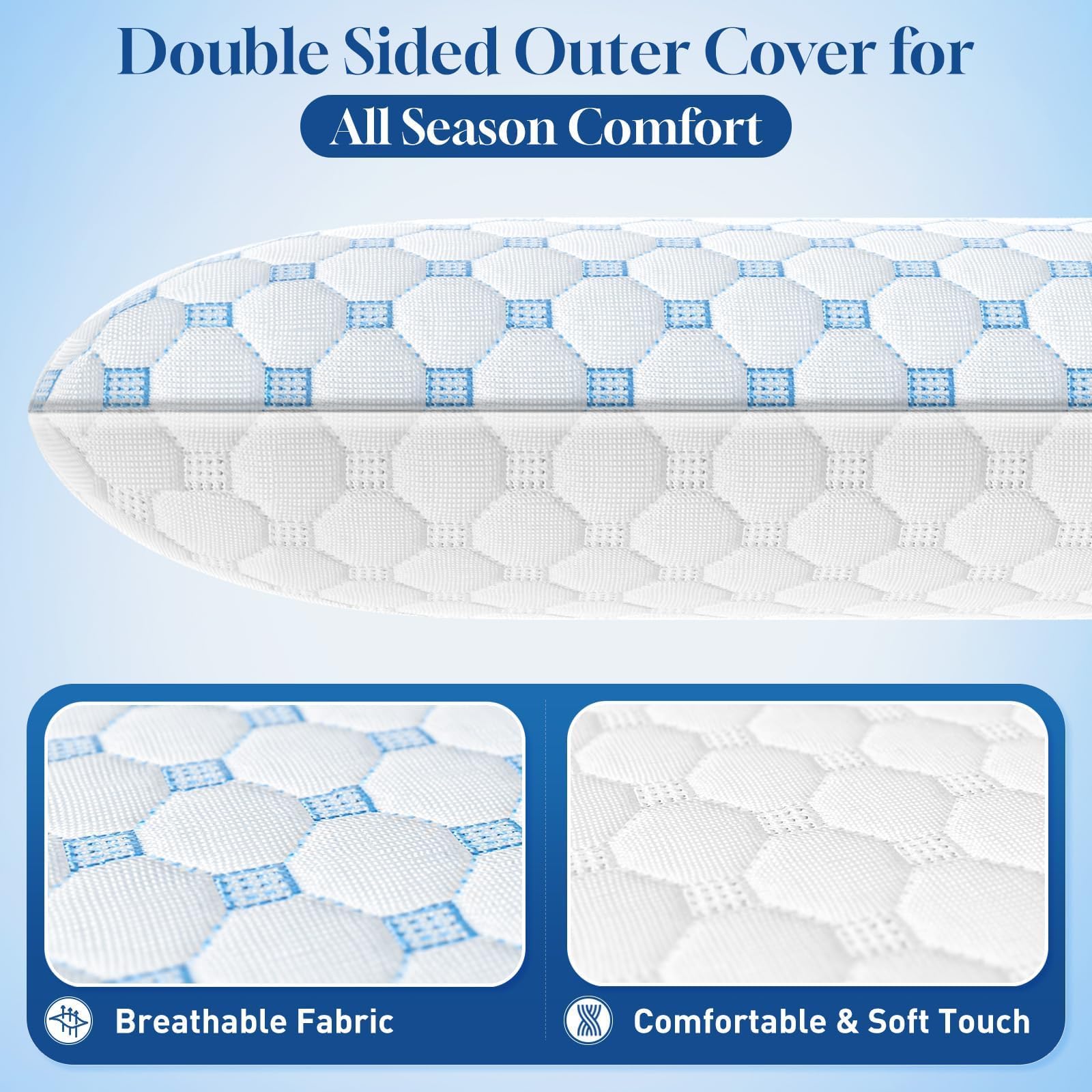 CloudBliss Thin Pillow low-profile design ideal for compact beds