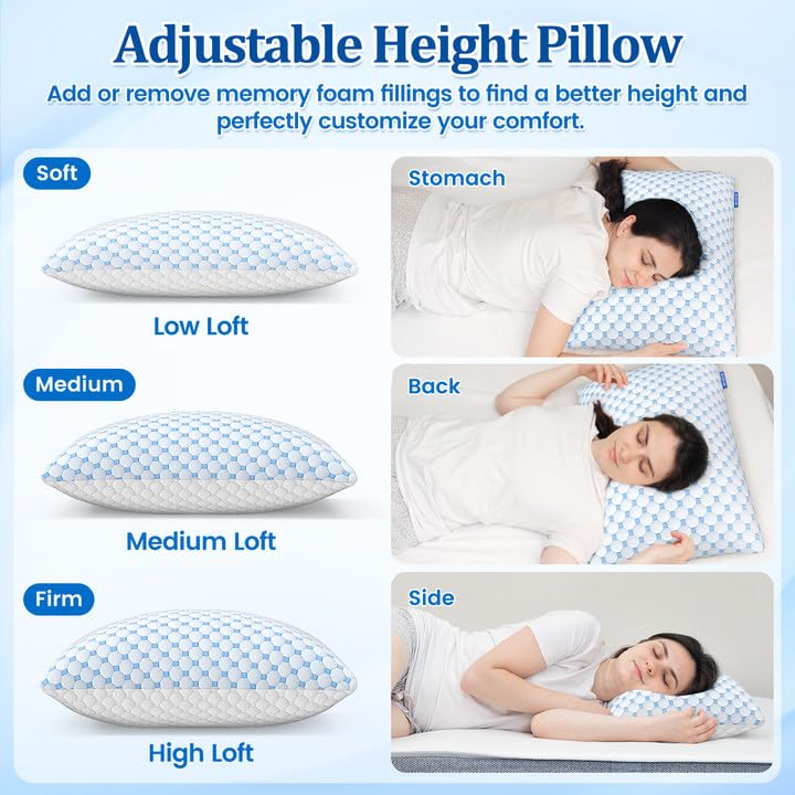 CloudBliss washable pillow cover for easy, mess-free care.