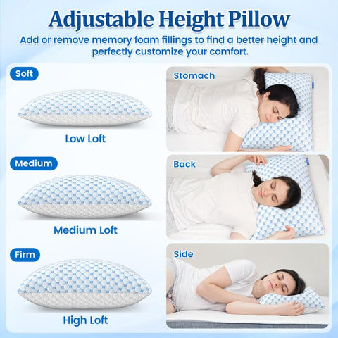 CloudBliss washable pillow cover for easy, mess-free care.