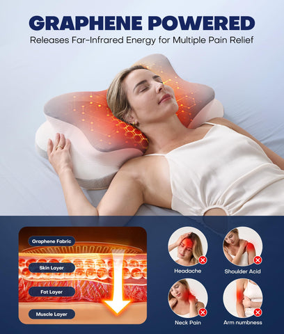 CloudCoz pillow interior open-cell memory foam for enhanced breathability and cooling feel.
