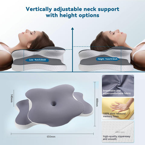 CloudNook anti-snore design reduces facial pressure and supports easier breathing.