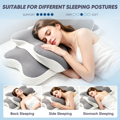 Double-layer breathable pillowcase enhances airflow for cooler skin during sleep.