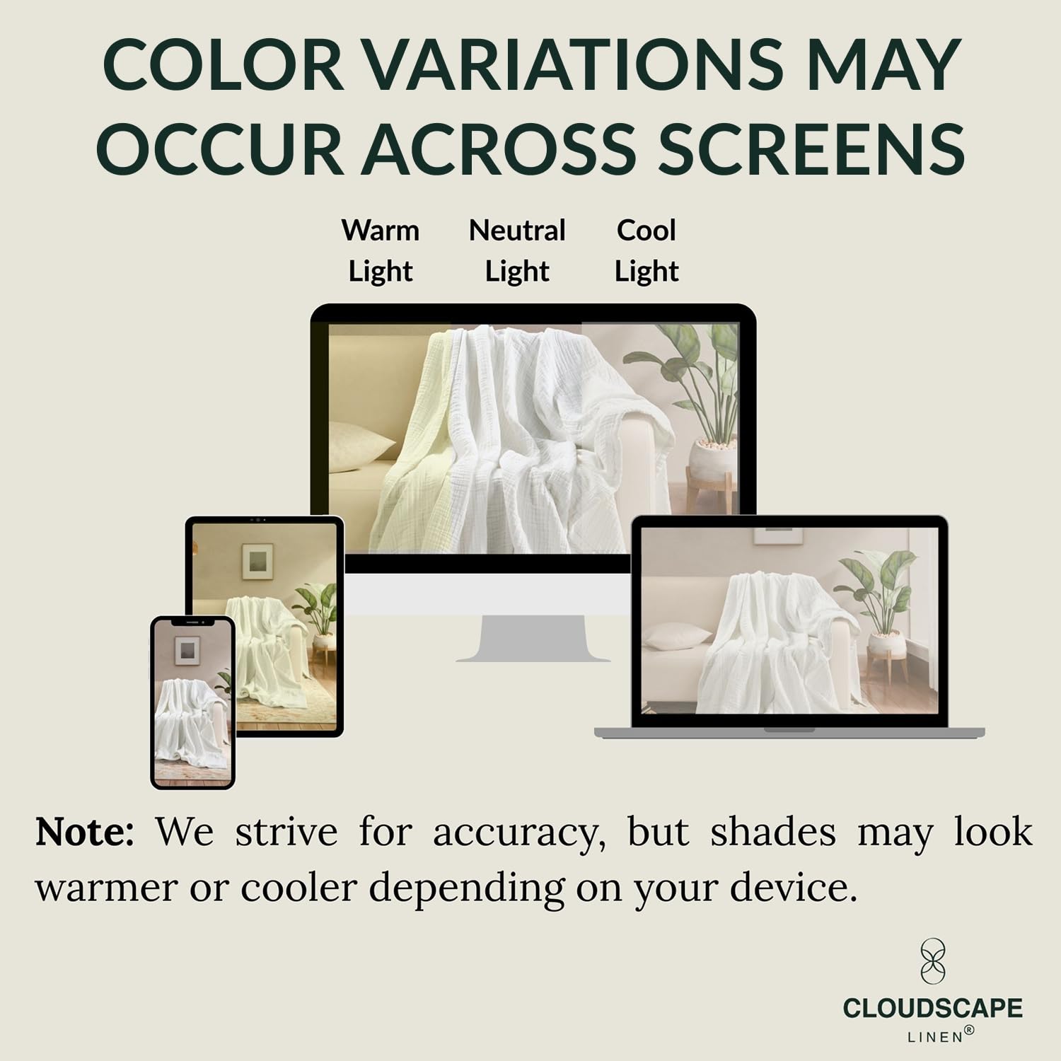 Cloudscape Linen breathable cotton gauze keeps temperature comfortable.