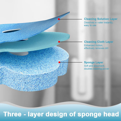 Clowand fresh-scent cleaner activates with water for quick refresh.