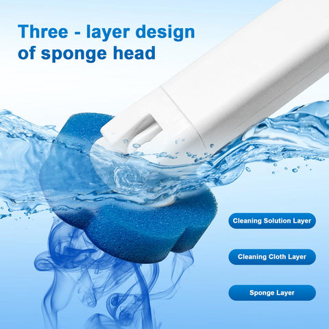 Clowand one-click detach simplifies disposable sponge replacement.