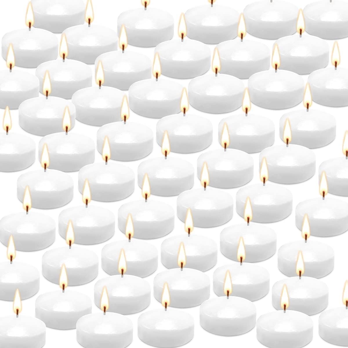CLTNIKET 2-inch white floating candle on water for serene ambiance.