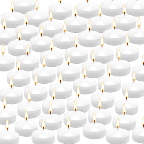 CLTNIKET 2-inch white floating candle on water for serene ambiance.