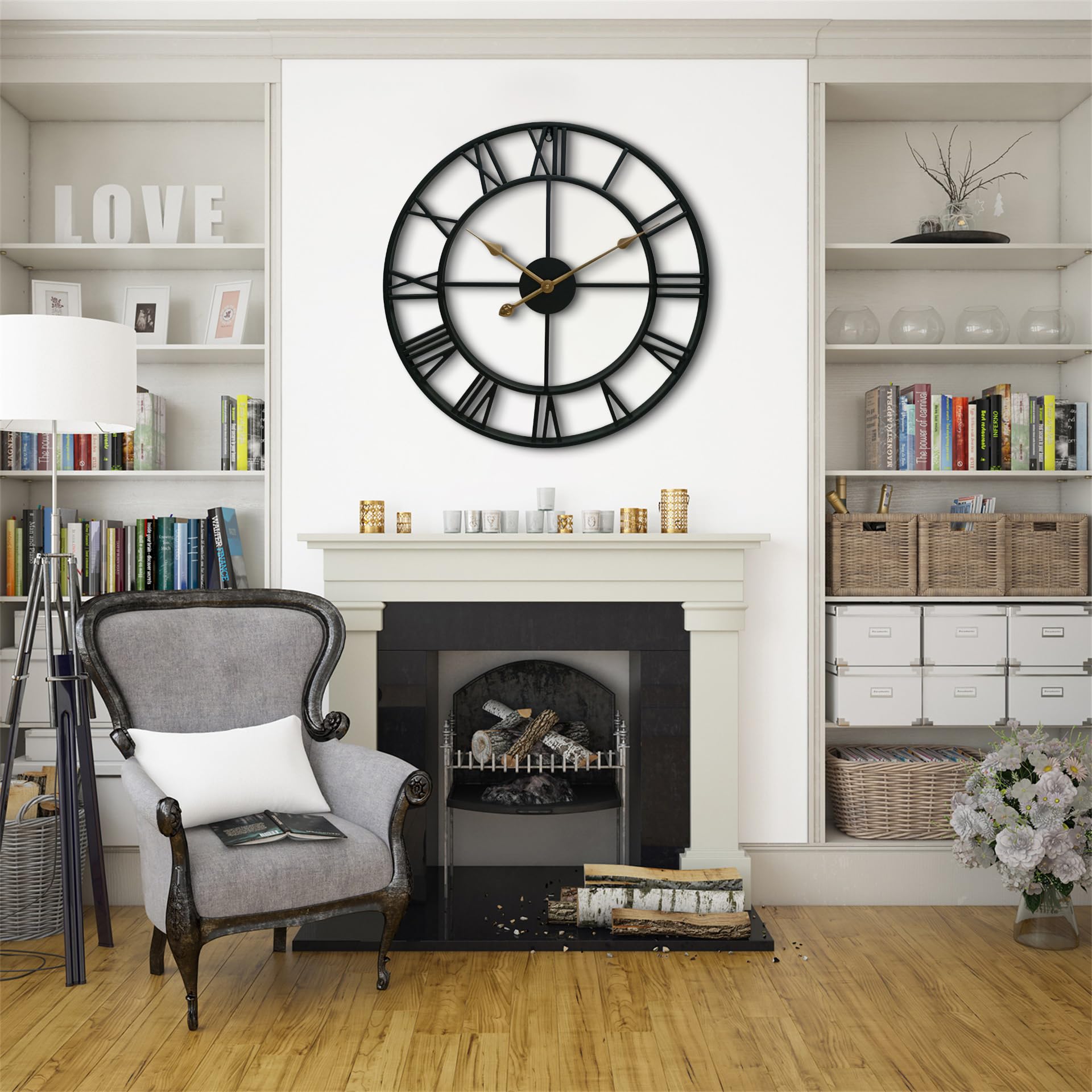 CLXEAST modern farmhouse decor callout featuring the clock