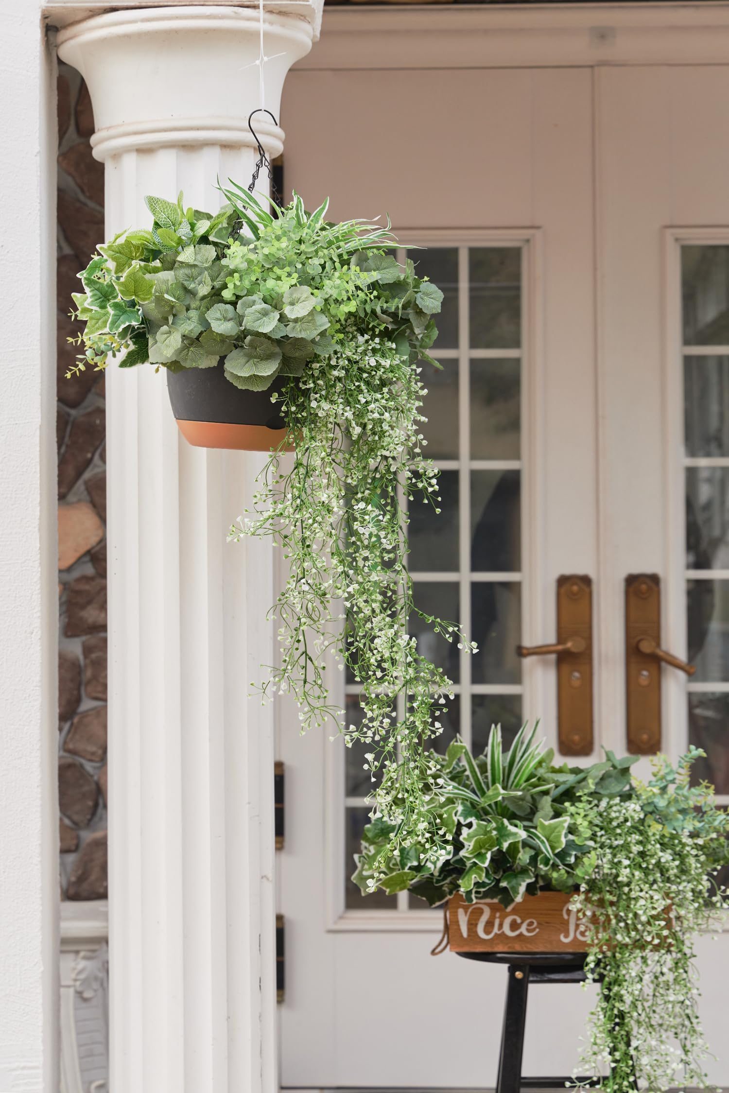Clycaloor lush green artificial plants for garden fences and verandas