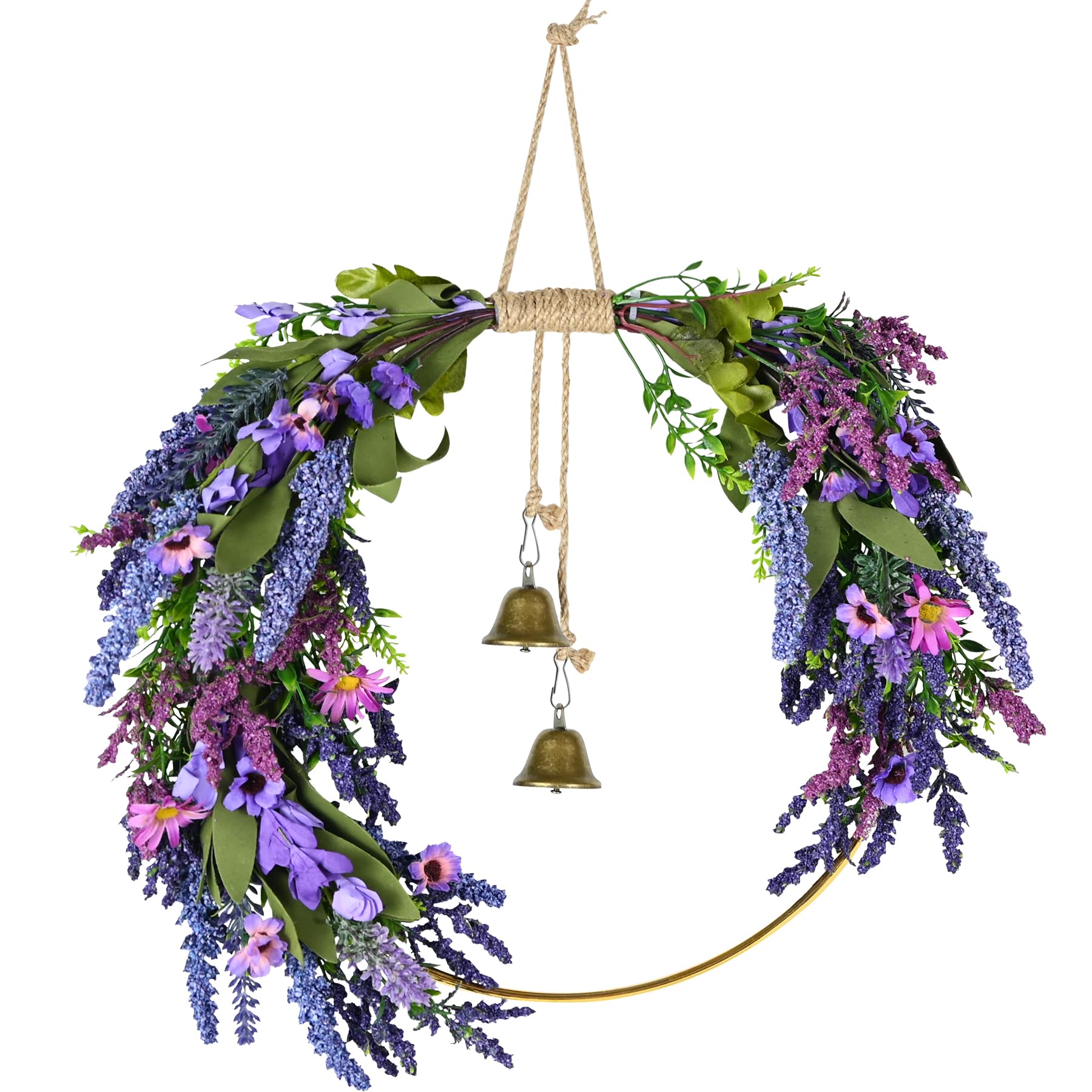 CMINAUS lavender wreath for front door highlighting spring color and curb appeal