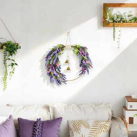 CMINAUS front door and window decor wreath enhances seasonal welcome