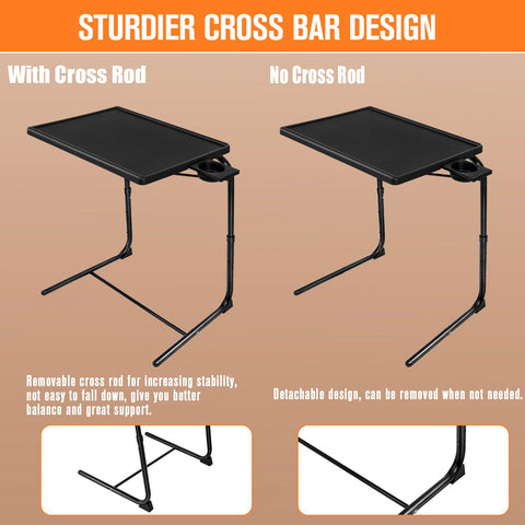 Foldable CMOOD TV Tray Table saves space under your sofa.