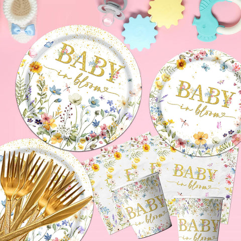 CMUSKO Baby in Bloom hanging swirls create a festive backdrop