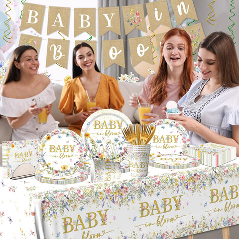 CMUSKO Baby in Bloom 7-inch plates pair well with small bites