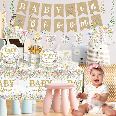 CMUSKO Baby in Bloom tablecloth adds spring charm and easy cleanup