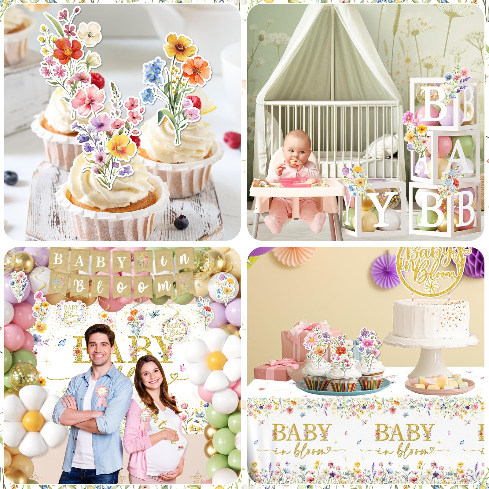 CMUSKO Baby in Bloom tableware set coordinates plates and napkins