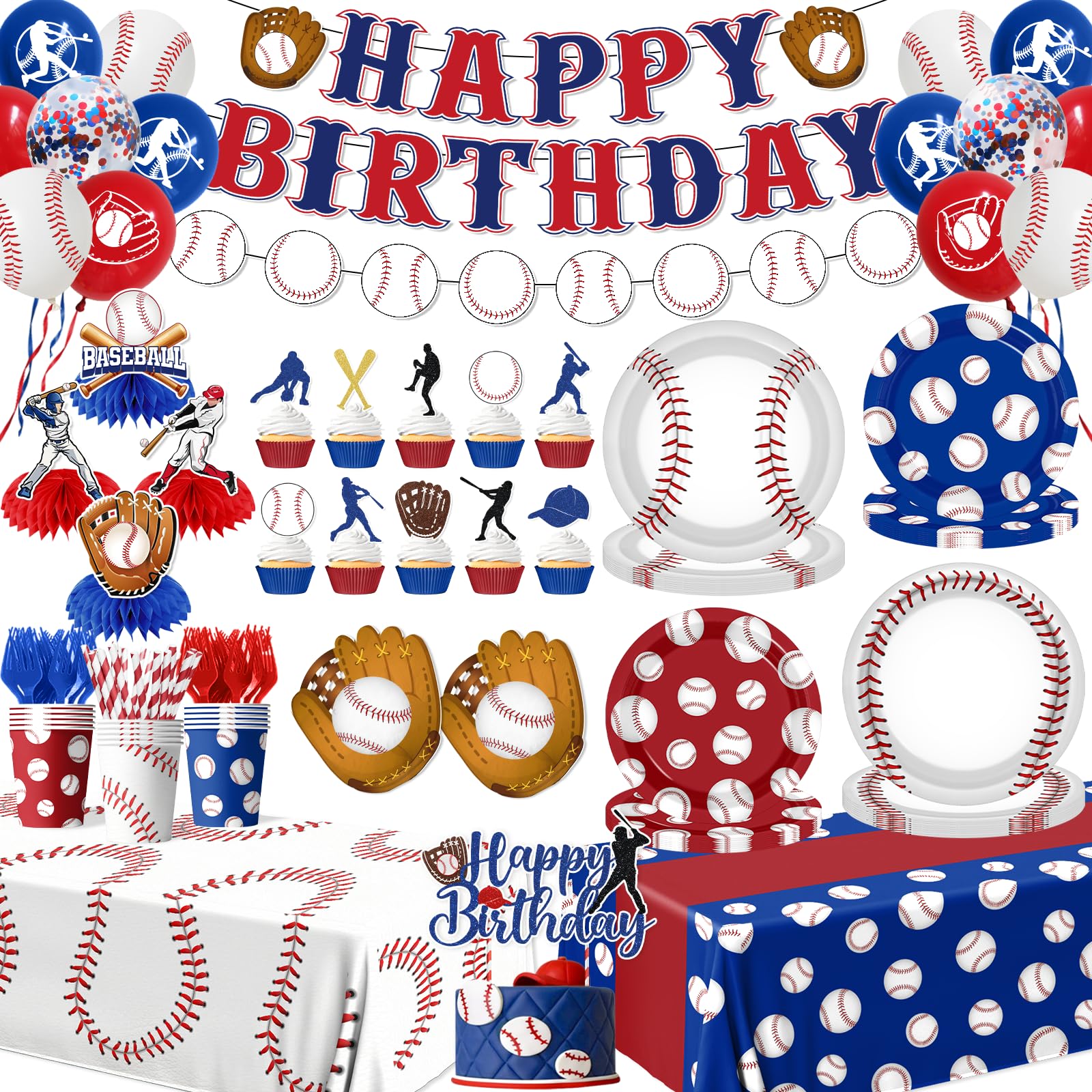 CMUSKO baseball plates 24pcs provide sturdy dining surface for game day meals