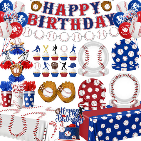 CMUSKO baseball plates 24pcs provide sturdy dining surface for game day meals