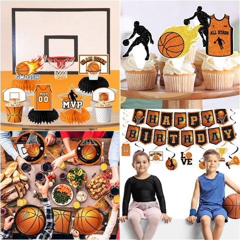 CMUSKO basketball plates provide sturdy dining for celebrations.