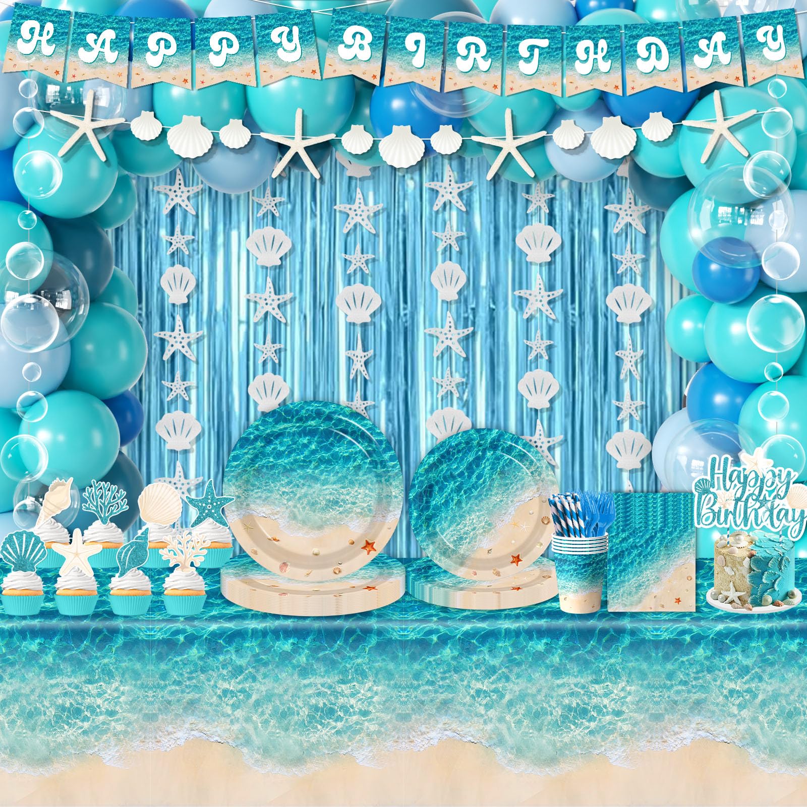 CMUSKO beach party banner decor for a joyful seaside birthday