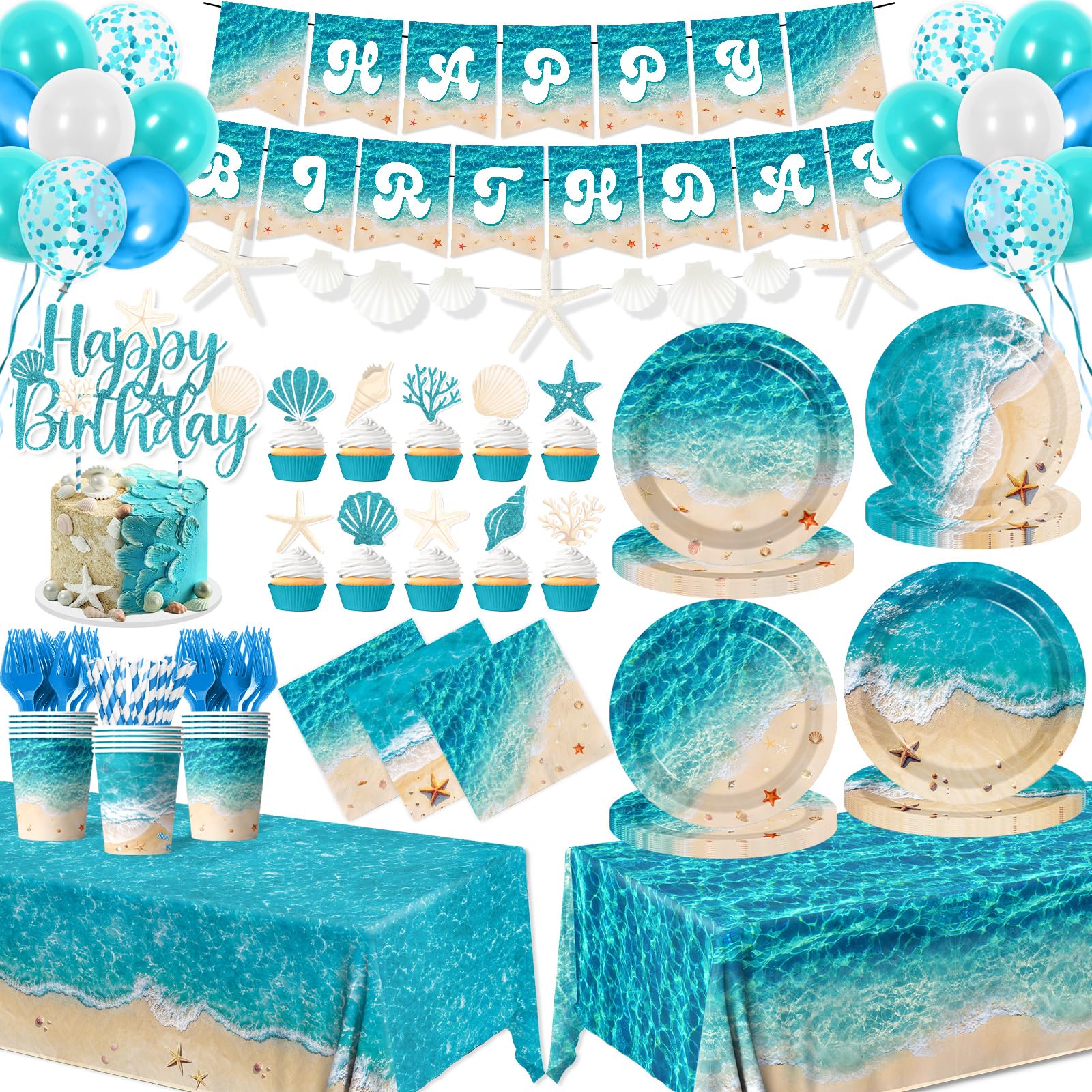 CMUSKO beach party banner adds festive ocean vibes to birthdays