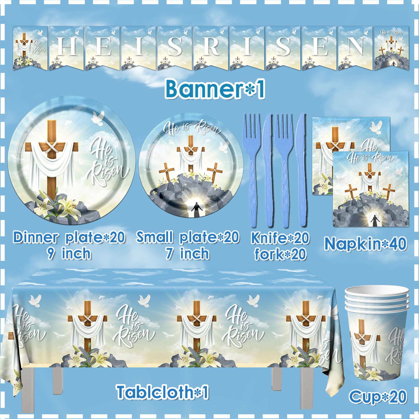 CMUSKO Easter cutlery set enables quick, tidy table services.