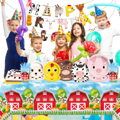 CMUSKO farm birthday napkins add festive touch and quick wipeups for kids