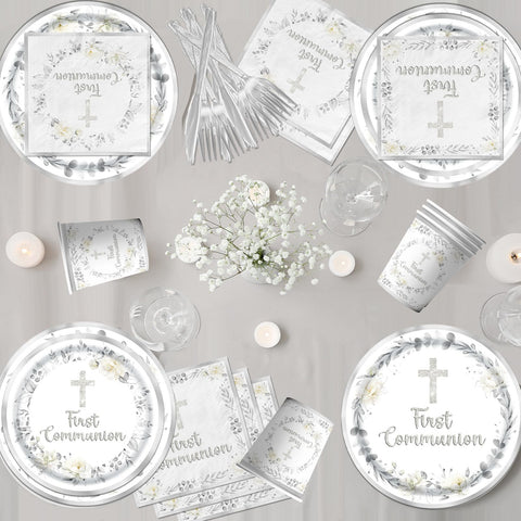 CMUSKO first communion napkins complete the coordinated tableware look