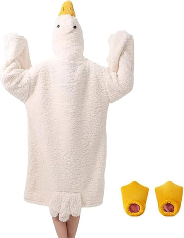 CMZYB goose blanket hoodie for lounging keeps you warm and cozy.