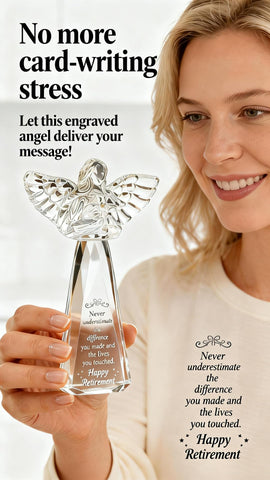 CNCRMEM 6-inch crystal angel compact and hand-held