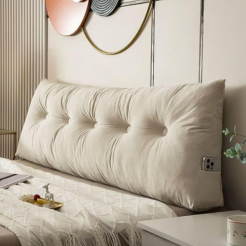 CNSMAK triangular wedge headboard pillow twin XL provides comfortable reading support.