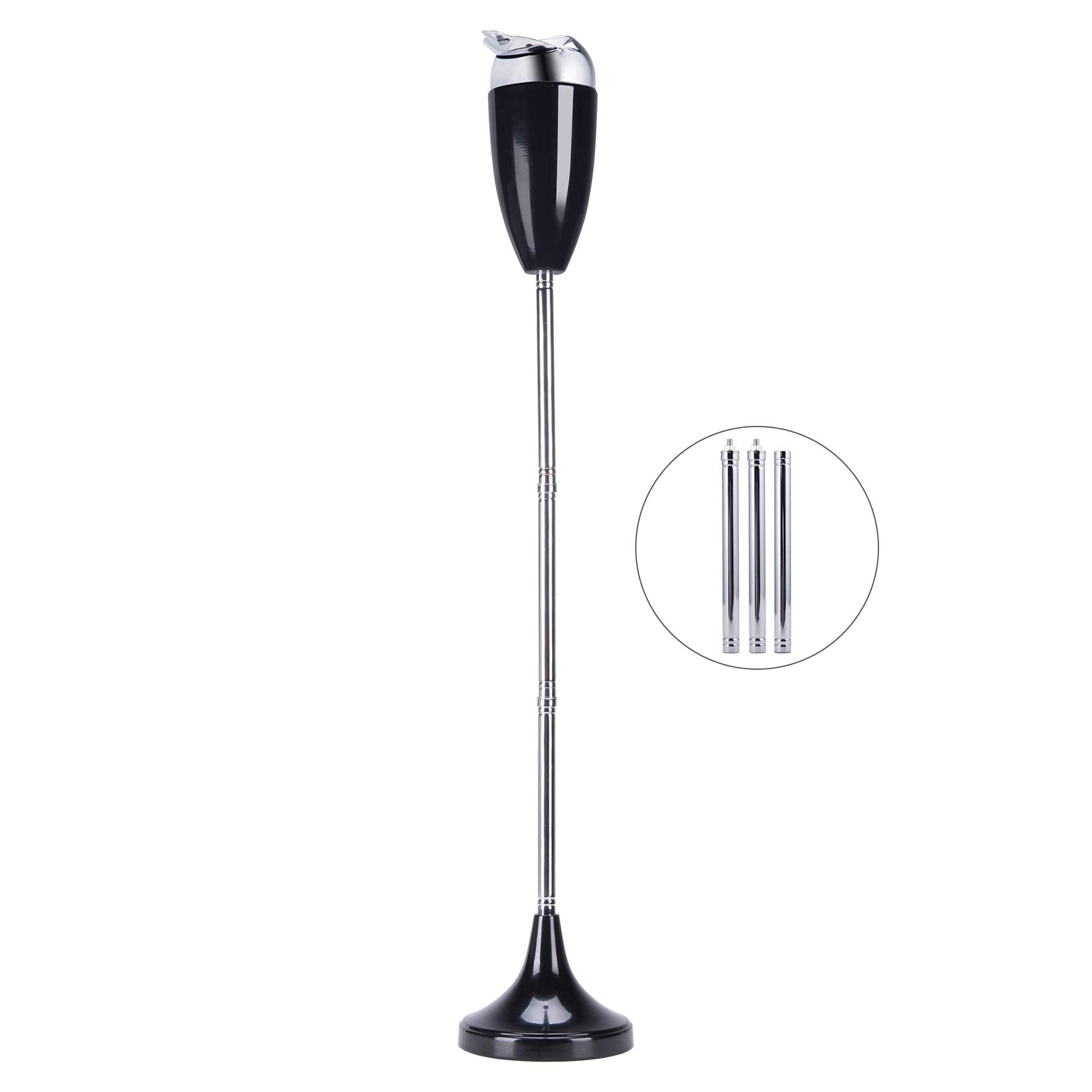 CO-Z adjustable ashtray stand, outer view, showcasing weatherproof steel durability.