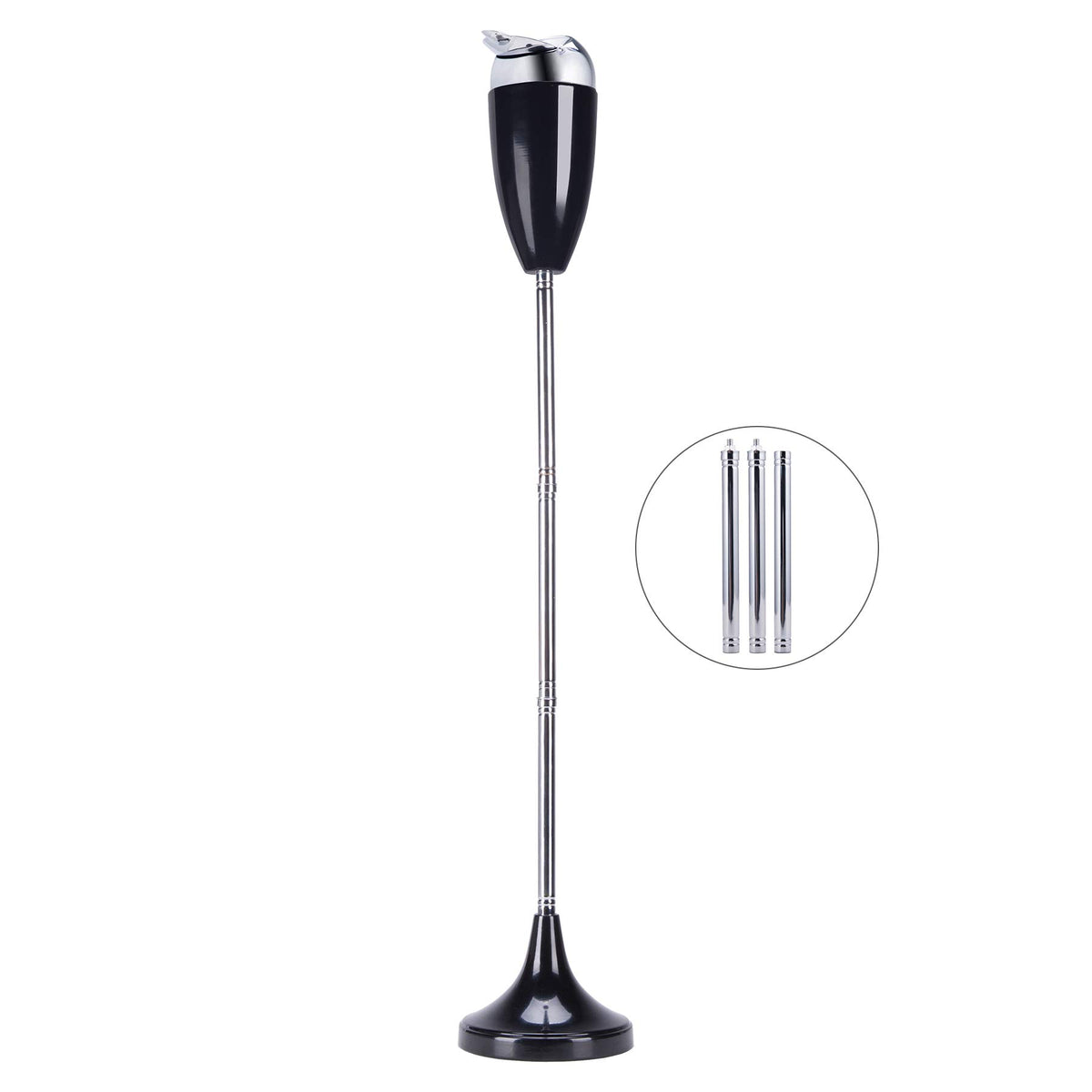 CO-Z adjustable ashtray stand, outer view, showcasing weatherproof steel durability.