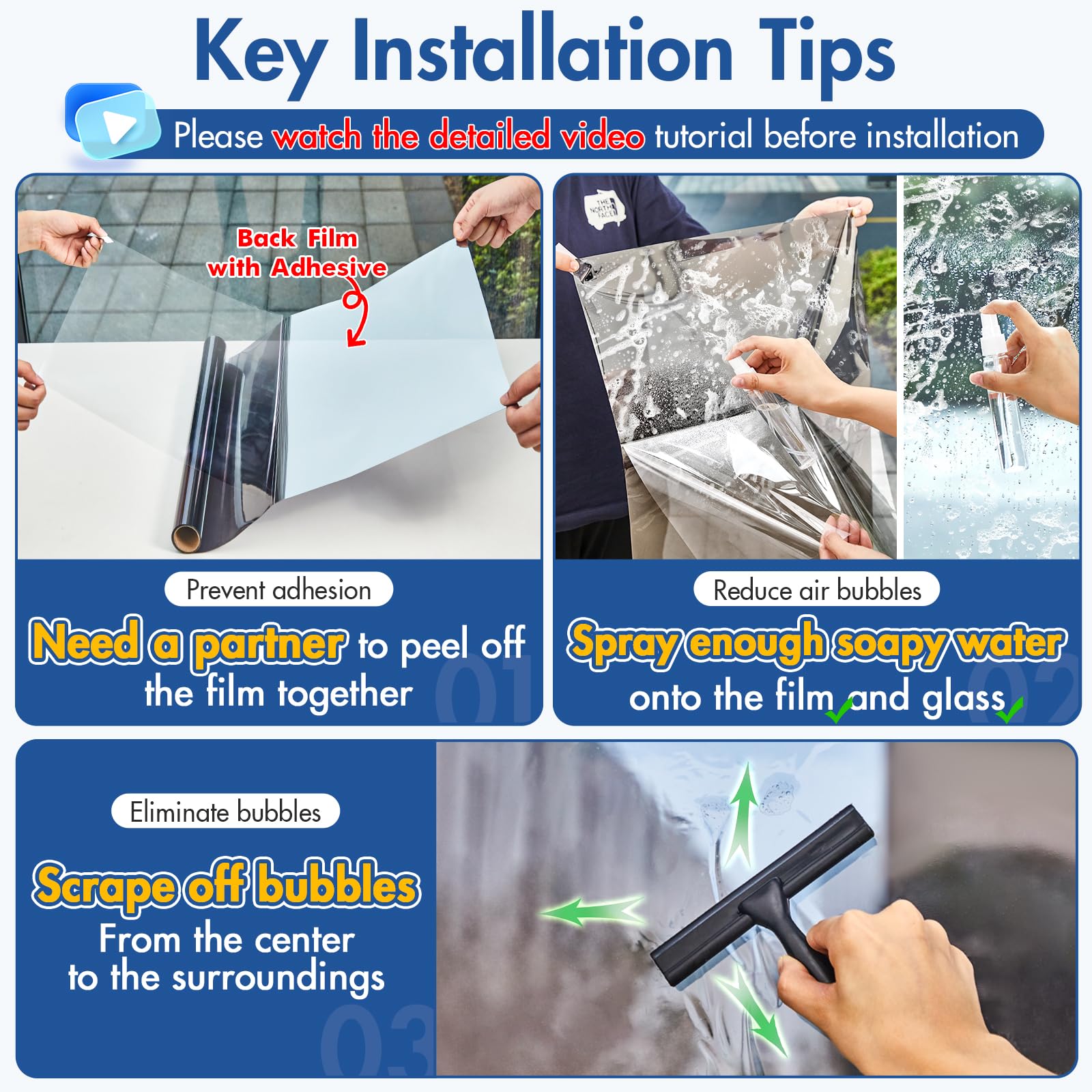 Coavas removable film applied without damaging the glass surface.