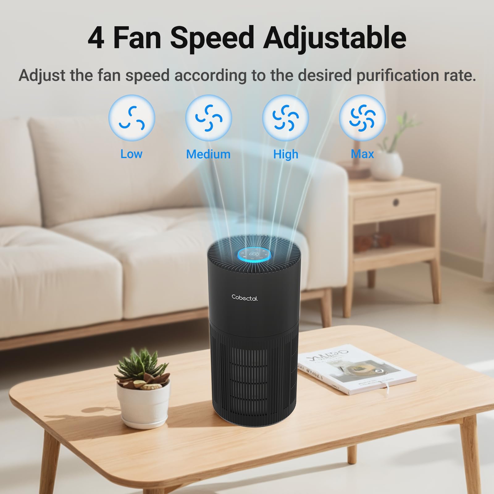 Cobectal ZQA-6000A sleep mode minimizes noise for quiet nights.