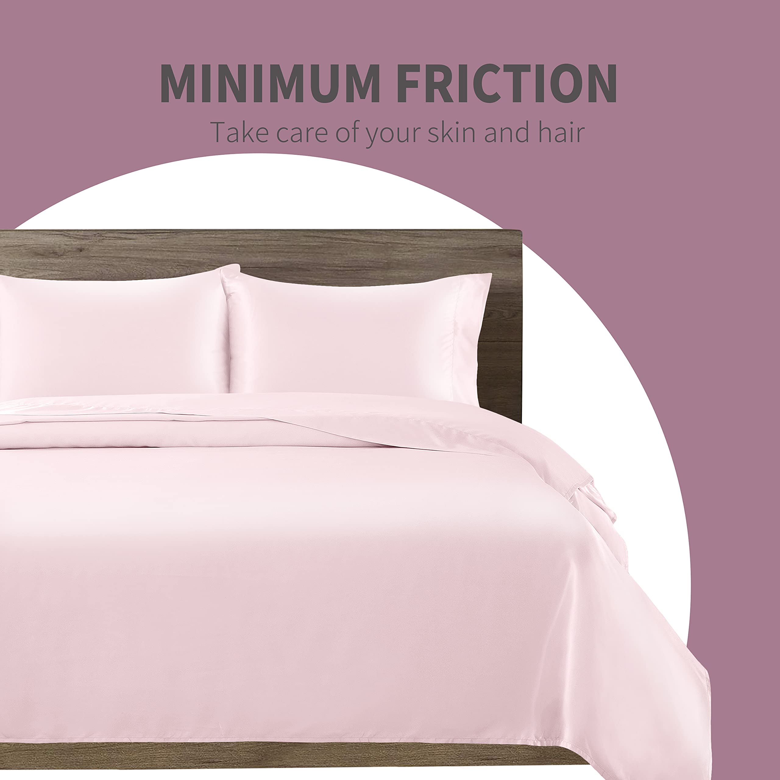Cobedzy pillowcases 20x30 in a matching satin finish for coordinated look