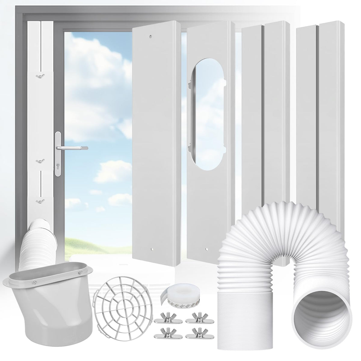 Cocobeen window kit seal plates for universal fit on many windows.
