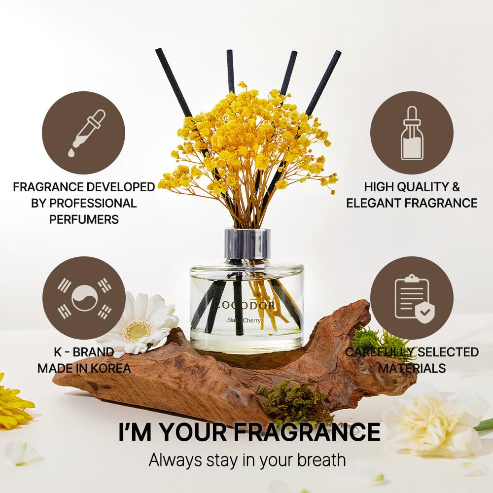 Cocodor reed diffuser 6-7oz bottle provides long-lasting fragrance
