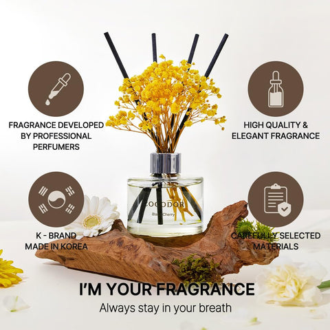 Cocodor reed diffuser 6-7oz bottle provides long-lasting fragrance