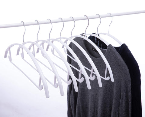 Cocomaya contour hanger front view protects garments with a gentle contour.