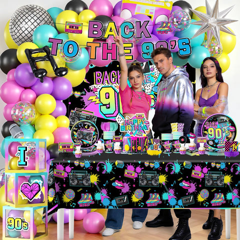 Cocomigo 90s balloon garland kit simplifies decorating with easy assembly